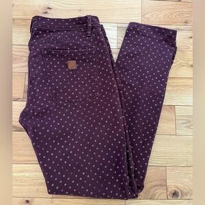Roxy Burgundy Polka Dot Skinny Jeans